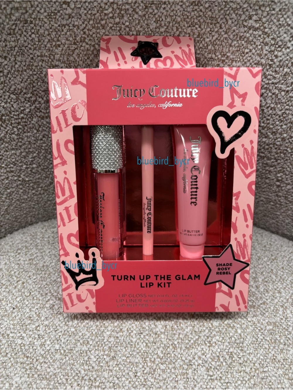 BuyNow✨ Juicy Couture Turn Up The Glam Lip Kit - Shade Rosy Rebel
